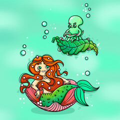 Диджитал ілюстрація до челенджу #mermay