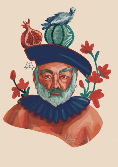 Акварельний портрет Параджанова