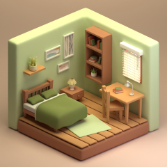 3D спальня