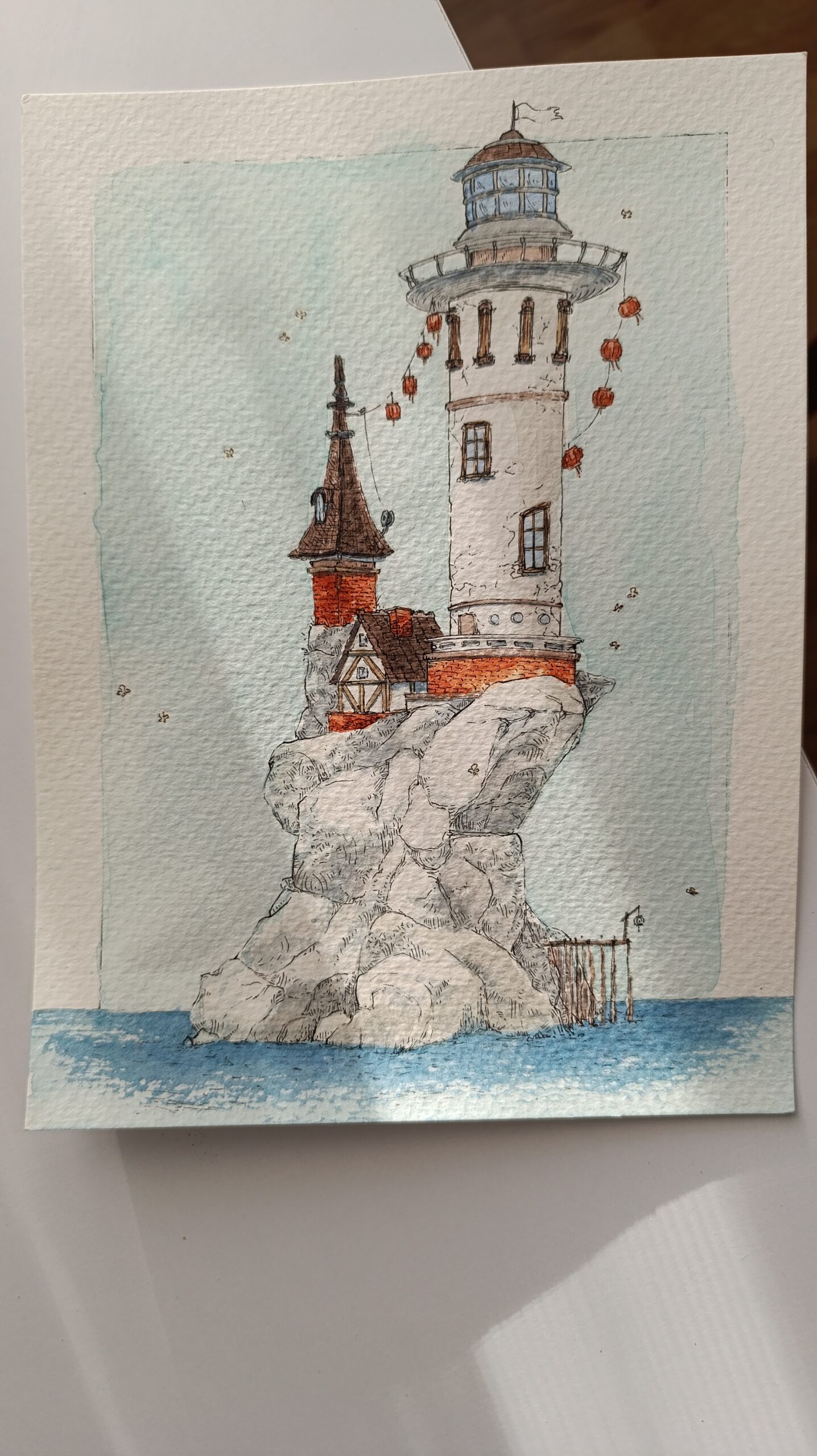 ⁠⊹ пейзаж. акварель